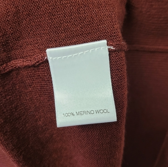 Murano Merino wool Crewneck sweater Wine Red L - Picture 4 of 8